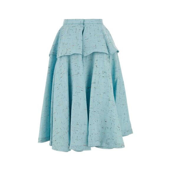 Black Viscose-Blend Skirt